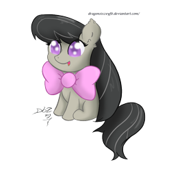 Size: 800x800 | Tagged: safe, artist:d-sixzey, octavia melody, earth pony, pony, bowtie, filly, foal, solo