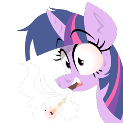 Size: 3631x3631 | Tagged: safe, artist:zvn, derpibooru import, twilight sparkle, drugs, marijuana, smoking, sweat