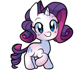 Size: 830x821 | Tagged: safe, artist:pekou, rarity, pony, unicorn, blushing, chibi, cute, female, mare, raribetes, simple background, solo, transparent background