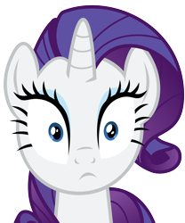 Size: 7490x9000 | Tagged: safe, artist:korsoo, rarity, pony, unicorn, .svg available, absurd resolution, bust, female, looking at you, mare, reaction image, simple background, solo, stare, transparent background, vector, wide eyes