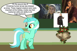 Size: 887x588 | Tagged: safe, lyra heartstrings, chalkboard, christmas, human studies101 with lyra, lord of the rings, meme, photo