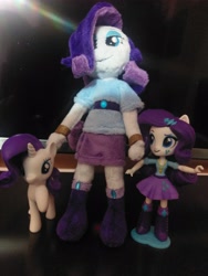 Size: 3000x4000 | Tagged: safe, rarity, equestria girls, commonity, doll, equestria girls minis, hasbro, multeity, plushie, toy, triality, trio