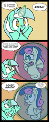 Size: 1535x3780 | Tagged: safe, artist:epulson, bon bon, lyra heartstrings, sweetie drops, sea pony, bon bon is not amused, comic, seapony bon bon, shoo be doo, species swap