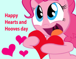 Size: 2200x1700 | Tagged: safe, artist:smokeymcdaniel, pinkie pie, earth pony, pony, heart, hearts and hooves day, open mouth, solo