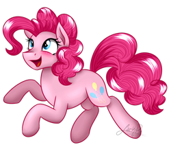 Size: 1250x1150 | Tagged: safe, artist:jack-pie, pinkie pie, pony, happy, open mouth, raised hoof, raised leg, simple background, smiling, solo, transparent background