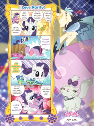 Size: 823x1106 | Tagged: safe, artist:akira himekawa, applejack, rarity, twilight sparkle, earth pony, pony, unicorn, implied rarilight, manga, official, translation