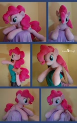 Size: 1440x2293 | Tagged: safe, artist:lanacraft, pinkie pie, human, beanie (plushie), hug, irl, life size, photo, plushie