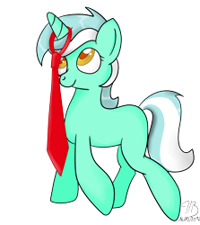 Size: 2260x2531 | Tagged: safe, artist:poniesinboxes, lyra heartstrings, pony, unicorn, female, green coat, horn, mare, necktie, two toned mane