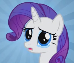 Size: 843x711 | Tagged: safe, rarity, pony, unicorn, crying, female, open mouth, solo