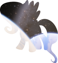 Size: 998x1080 | Tagged: safe, artist:iknowpony, fluttershy, pegasus, pony, filli vanilli, female, hooves, mare, planet, silhouette, simple background, solo, space, spread wings, stars, transparent background, wings