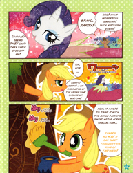 Size: 853x1107 | Tagged: safe, artist:akira himekawa, applejack, rarity, earth pony, pony, unicorn, manga, official, translation