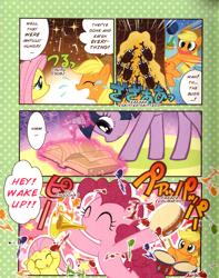 Size: 871x1103 | Tagged: safe, artist:akira himekawa, applejack, fluttershy, pinkie pie, twilight sparkle, earth pony, pegasus, pony, manga, official, translation