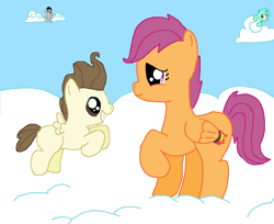 Size: 1048x856 | Tagged: safe, artist:graciegirl328, lyra heartstrings, pound cake, scootaloo, older