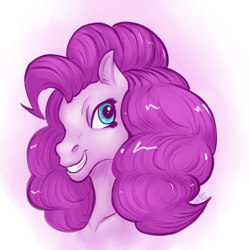 Size: 1954x1965 | Tagged: safe, artist:helloiamyourfriend, pinkie pie, earth pony, pony, 30 minute art challenge, bust, g3 faic, pinkie blind, portrait, solo