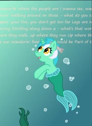 Size: 1700x2337 | Tagged: safe, artist:dragonwolfcat, lyra heartstrings, mermaid, merpony, crossover, disney, human lovers, lyriel, part of your world, seapony lyra, the little mermaid