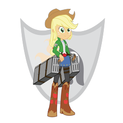 Size: 4000x4000 | Tagged: safe, artist:amante56, applejack, equestria girls, attack on titan, crossover, simple background, solo, transparent background, vector