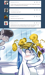 Size: 763x1263 | Tagged: safe, artist:hua, dj pon-3, octavia melody, vinyl scratch, earth pony, pony, unicorn, april fools joke, ask, ask trolltavia, luster dust