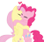 Size: 2000x1923 | Tagged: safe, artist:mickeymonster, artist:php47, fluttershy, pinkie pie, earth pony, pegasus, pony, bipedal, blushing, colored, cute, female, flutterpie, heart, hug, kissing, lesbian, shipping