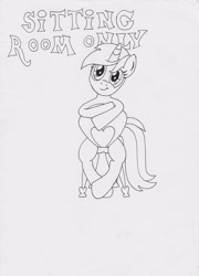 Size: 2356x3276 | Tagged: safe, artist:the-ross, lyra heartstrings, pony, unicorn, female, horn, mare, simple background, sitting, white background