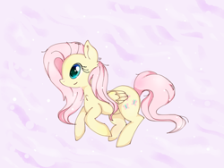 Size: 1024x768 | Tagged: safe, artist:pinkflutter, fluttershy, pegasus, pony, dreamscape, smiling, solo