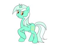 Size: 1800x1100 | Tagged: safe, artist:violyre, lyra heartstrings, pony, unicorn, female, green coat, horn, mare, two toned mane