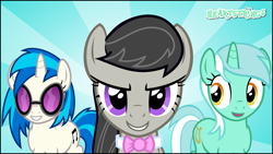 Size: 1280x720 | Tagged: safe, artist:tritebristle, dj pon-3, lyra heartstrings, octavia melody, vinyl scratch, earth pony, pony