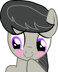 Size: 2274x2835 | Tagged: safe, octavia melody, earth pony, pony, blushing, cute, shy, simple background, solo, transparent background, vector