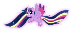 Size: 3735x1593 | Tagged: safe, artist:xebck, derpibooru import, twilight sparkle, twilight sparkle (alicorn), alicorn, pony, rainbow power, solo