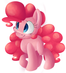 Size: 3942x4354 | Tagged: safe, artist:cutepencilcase, pinkie pie, earth pony, pony, absurd resolution, raised hoof, simple background, smiling, solo, transparent background