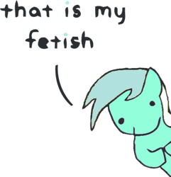 Size: 500x518 | Tagged: safe, lyra heartstrings, pony, unicorn, female, green coat, horn, mare, meme, that is my fetish, two toned mane