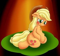 Size: 1269x1205 | Tagged: source needed, useless source url, safe, artist:seenty, applejack, earth pony, pony, pregnant, solo