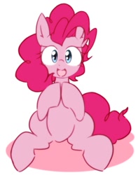 Size: 1079x1366 | Tagged: safe, artist:akainu_pony, pinkie pie, earth pony, pony, simple background, solo, white background