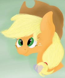 Size: 1196x1415 | Tagged: safe, artist:rotoalma, applejack, earth pony, pony, bust, female, portrait, solo