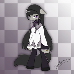 Size: 1080x1080 | Tagged: safe, artist:zedrin, octavia melody, earth pony, pony, homura akemi, parody, puella magi madoka magica, solo