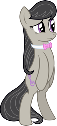 Size: 1822x4000 | Tagged: safe, artist:vaderpl, octavia melody, earth pony, pony, bipedal, bowtie, cutie mark, female, hooves, mare, simple background, solo, transparent background, unsure, vector