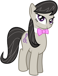 Size: 4615x6000 | Tagged: safe, artist:andypriceart, artist:masem, octavia melody, earth pony, pony, absurd resolution, bedroom eyes, bowtie, cutie mark, female, hooves, mare, simple background, smiling, solo, transparent background, vector