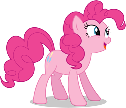 Size: 6442x5545 | Tagged: safe, artist:illumnious, pinkie pie, earth pony, pony, absurd resolution, cute, diapinkes, open mouth, simple background, smiling, solo, transparent background, vector