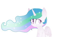 Size: 850x500 | Tagged: safe, artist:kilka-chan-yana, princess celestia, alicorn, pony, chest fluff, solo