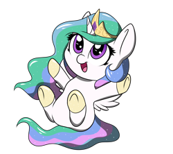 Size: 2444x2170 | Tagged: safe, artist:sugarwings-art, princess celestia, alicorn, pony, cewestia, chibi, cute, cutelestia, female, filly, hnnng, simple background, solo, transparent background, younger