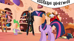 Size: 1064x597 | Tagged: safe, derpibooru import, spike, twilight sparkle, dragon, crossover, danganronpa, doctor eggman, egg, egghead, eggheads anonymous, makoto naegi, sonic the hedgehog (series), wtpony