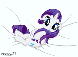 Size: 3400x2500 | Tagged: safe, artist:tabrony23, rarity, pony, unicorn, biting, cute, daaaaaaaaaaaw, female, floppy ears, hair bite, looking at you, lying down, mare, raribetes, solo, weapons-grade cute