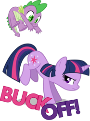 Size: 1024x1371 | Tagged: safe, artist:drewdini, derpibooru import, spike, twilight sparkle, dragon, abuse, simple background, spikeabuse, transparent background, twibitch sparkle, vector