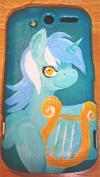 Size: 358x636 | Tagged: safe, artist:divinisity, lyra heartstrings, custom, irl, lyre, phone case, photo