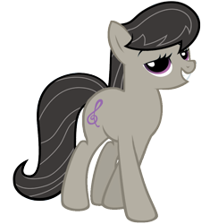 Size: 880x900 | Tagged: dead source, safe, artist:flamelauncher14, octavia melody, earth pony, pony, bedroom eyes, cutie mark, female, grin, happy, hooves, mare, simple background, smiling, solo, strut, transparent background, vector