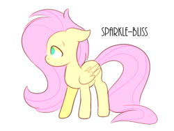 Size: 1024x768 | Tagged: safe, artist:sparkle-bliss, fluttershy, pegasus, pony, floppy ears, folded wings, looking away, looking up, no mouth, profile, simple background, solo, standing, transparent background