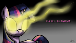 Size: 3300x1856 | Tagged: safe, artist:leadhooves, derpibooru import, twilight sparkle, glowing eyes, solo