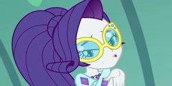 Size: 2000x1000 | Tagged: safe, screencap, rarity, better together, equestria girls, i'm on a yacht, blowing a kiss, geode of shielding, magical geodes, ponytail, wrong aspect ratio