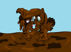 Size: 1094x802 | Tagged: safe, alternate version, artist:amateur-draw, fluttershy, tree hugger, pegasus, pony, 1000 hours in ms paint, ms paint, mud, muddy