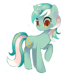 Size: 501x567 | Tagged: safe, artist:mapony240, lyra heartstrings, pony, unicorn, female, looking down, mare, raised hoof, simple background, solo, white background