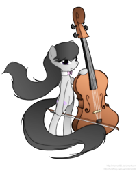 Size: 640x800 | Tagged: safe, artist:inferno988, octavia melody, earth pony, pony, bipedal, cello, female, mare, musical instrument, simple background, solo, white background